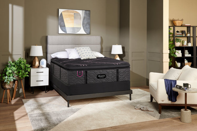 Beautyrest Black Signature Orchid Euro Pillowtop Queen Mattress Set