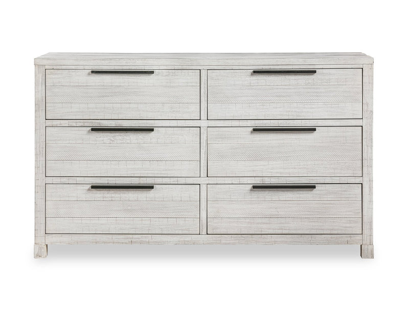 Haven Bedroom 6-Drawer Dresser, 65\"W x 39\"H - White