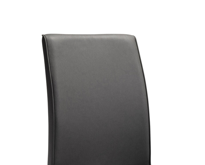 Naya Dining Chair, Vegan Leather, Metal – Grey