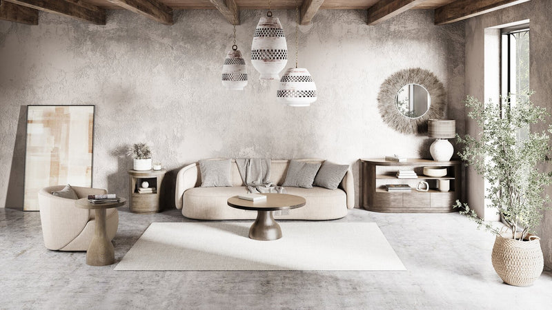 Eldon 38” Modern Round Solid Wood Coffee Table - Porpoise