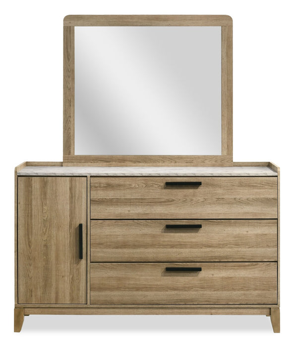 Sable Bedroom Dresser Mirror - Light Brown