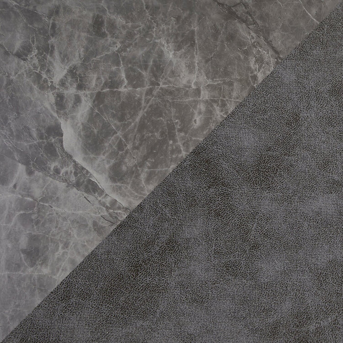 Tavo 5pc Dining Set with Table & Chairs, 63-79\"W Extension, Metal - Grey & Black