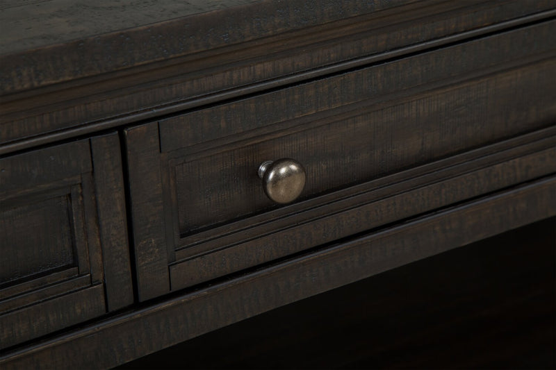 Hanson 50” Traditional Pine Coffee Table with Storage and Casters - Graphite