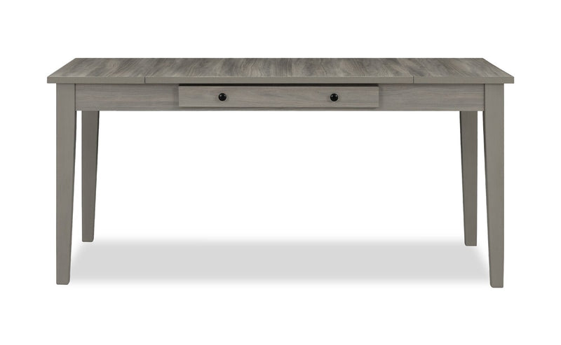 Cove 6pc Dining Table Set with Table, Bench & 4 Chairs, Storage Drawers, Melamine, 66\"W - Grey