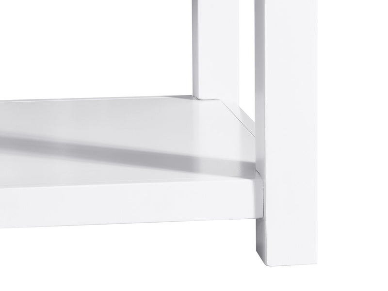 Centennial 24\" Modern End Table with Storage and Shelf - White