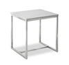 Sampson 20\" Modern Marble End Table - White