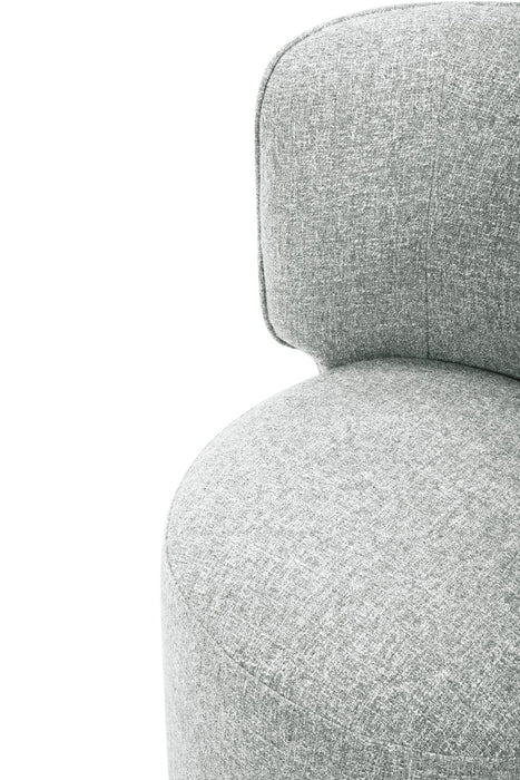 Zola Gliding Dining Chair with Polyester Fabric - Cloud Grey