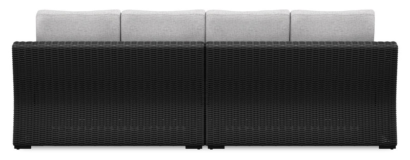 Jasper Patio Right and Left Facing Loveseats - Black