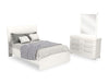 Riley 5pc Bedroom Set with Panel Bed, Dresser & Mirror, Made in Canada, White - Full Size