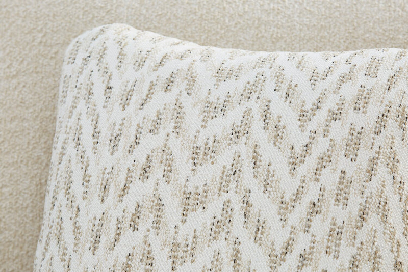 Halifax Outdoor Patio Corner Chair - Resin Wicker, Nuvella Fabric, UV & Weather Resistant - Beige/Brown