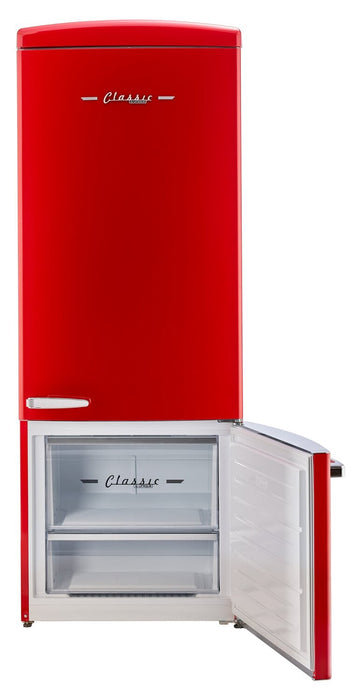 Unique Classic Retro 28\" 17 Cu Ft. Bottom Mount Refrigerator - Red - UNQ-455L R AC