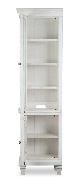 Baron 22” Rustic Pine Pier with Storage and Cable Management - Alabaster