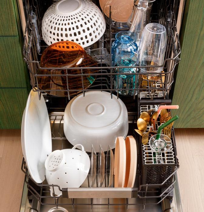 Café 24\" 44 dBA Smart Top-Control CustomFit Dishwasher with Third Rack - Stainless Steel - CDT858P2VS1