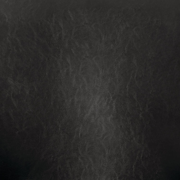 Zello 22.5\" Faux Leather Ottoman with Wood Legs - Black