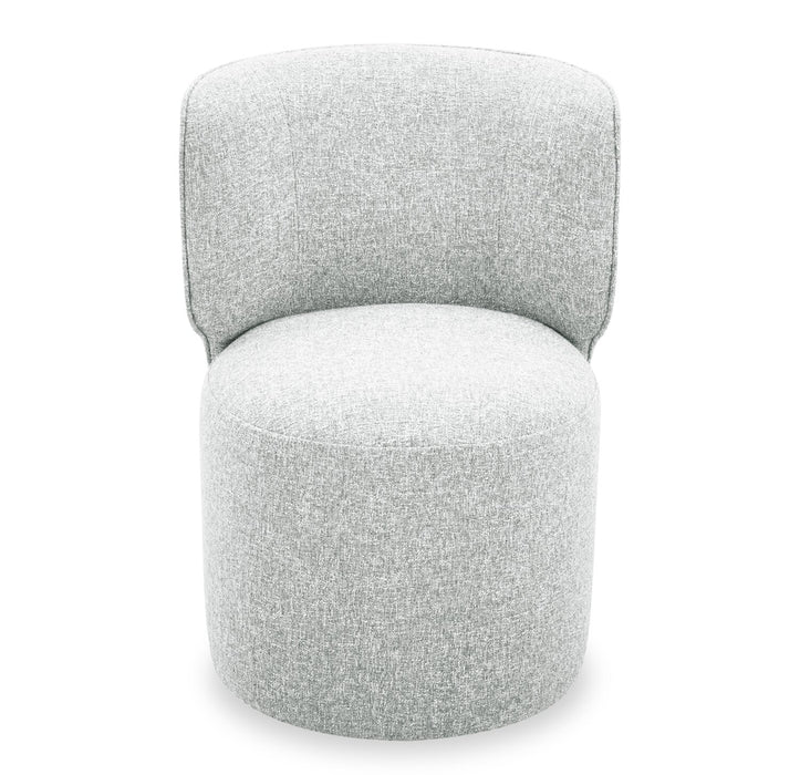 Zola Gliding Dining Chair with Polyester Fabric - Cloud Grey