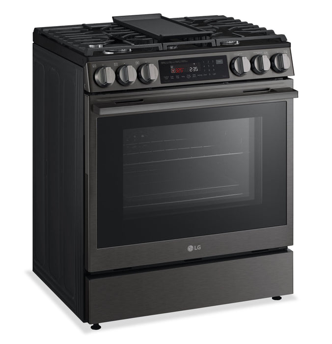 LG 6.3 Cu Ft. Smart Gas Slide-In Range with Air Fry – Black Stainless Steel - LSGL6335Z
