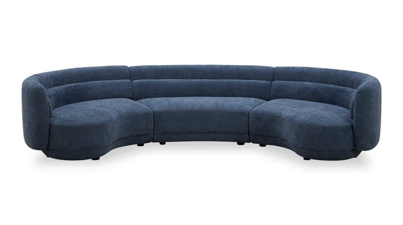 Davvero 3-Piece Sectional - Navy 