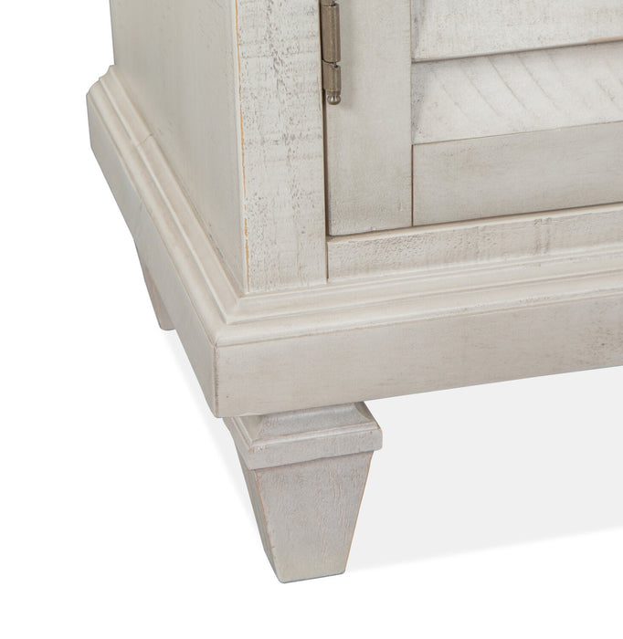 Baron 82” Rustic Pine TV Stand with Storage and Cable Management for TVs up to 90” - Alabaster