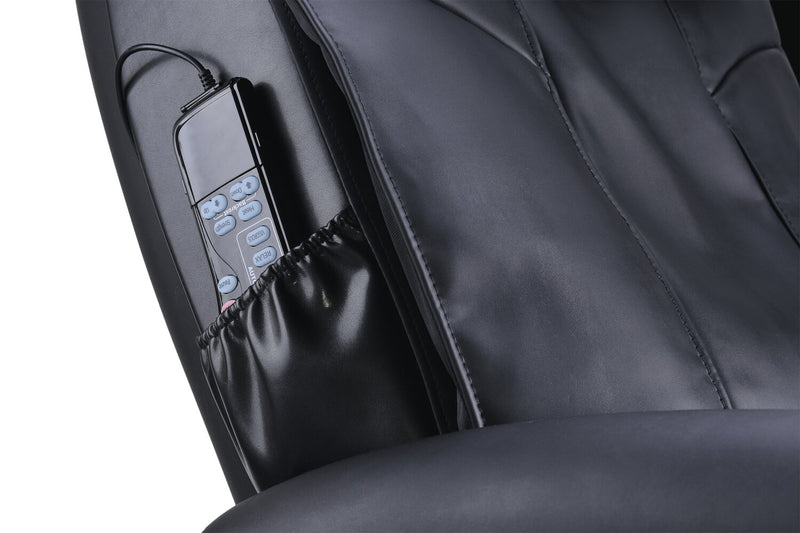 Remedy 48.4\" Faux Leather Reclining Massage Chair - Black