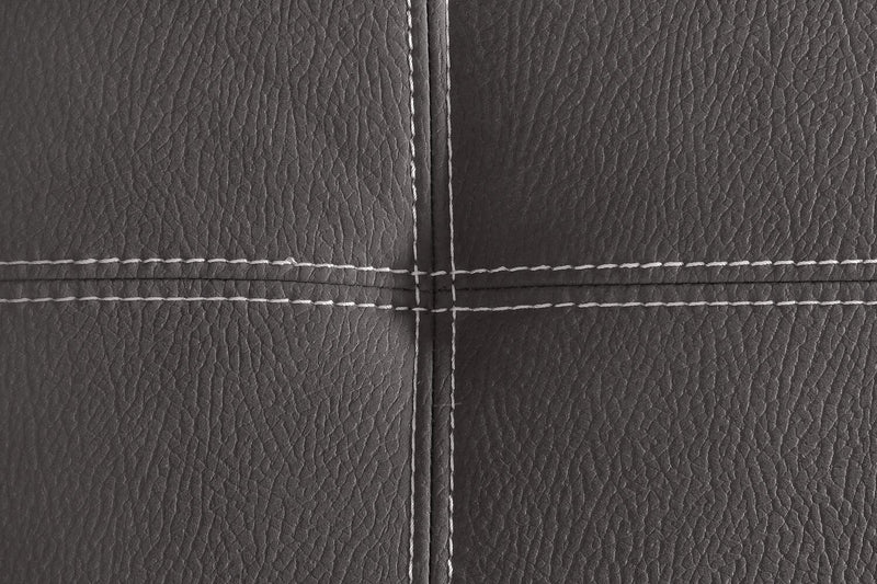 Drake 87\" Faux Suede Fabric Sleeper Sofa with Pull Out Sleeper, Flip-Up Headrests and Button Tufting - Grey