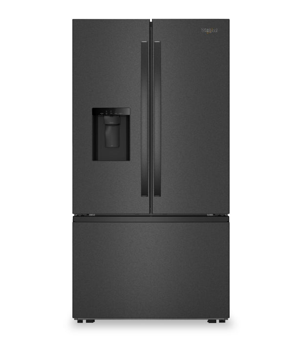 Whirlpool 36\" 30 Cu. Ft. French-Door Refrigerator with Ice and Water - Black Stainless Steel - WRFF3536SV