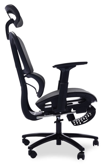 Sealy® Diego 26.3” Adjustable Office Chair with Mesh Padding & Footrest - Black