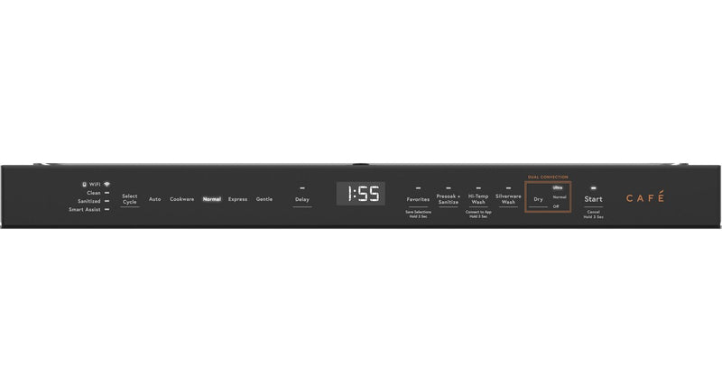 Café 24\" 39 dBA Smart Top-Control CustomFit Dishwasher with Third Rack - Matte White - CDT888P4VW2