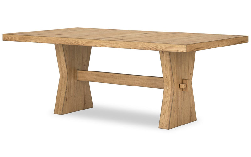 Shaw Dining Table, Trestle Base, 78\"W - Natural