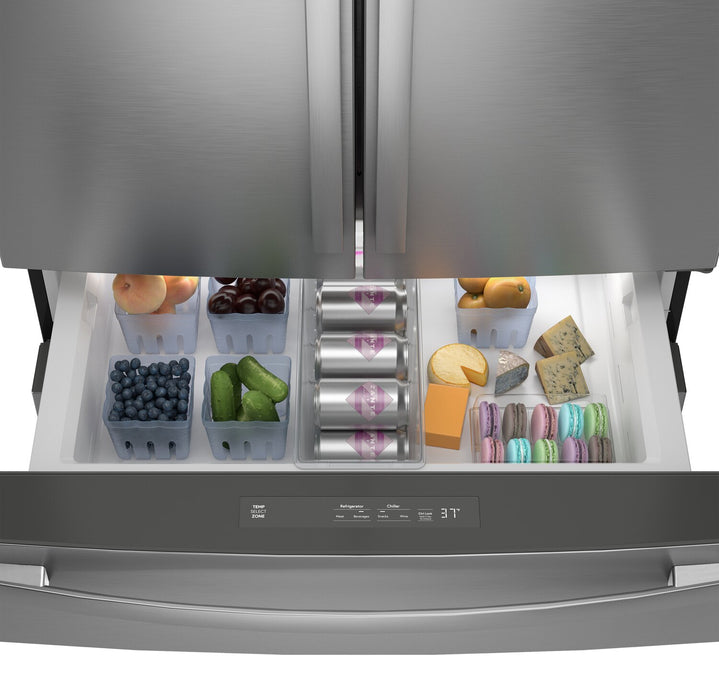GE 36” 28.7 Cu. Ft. French-Door Refrigerator - Fingerprint Resistant Stainless Steel - PGE29BYTFS