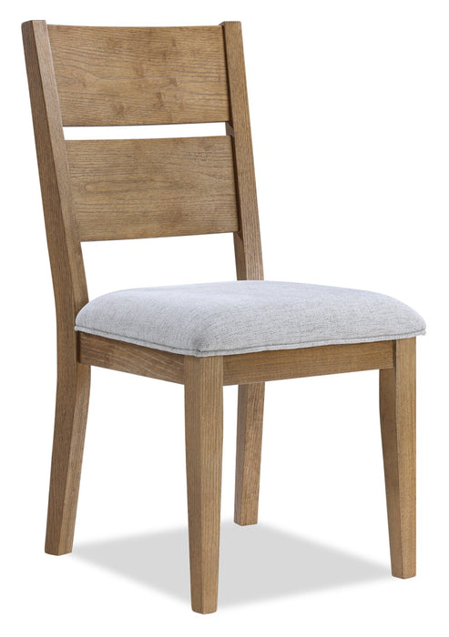 Lotus 7pc Dining Set with Table & 6 Slat-Back Chairs, Wood, 82\"W - Natural