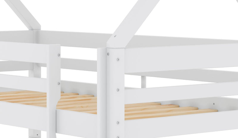 Gemma Twin Over Twin House Bunk Bed - White