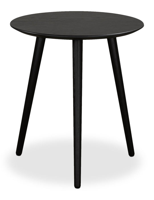 Viola 20\" Modern Round End Table – Black Ash 