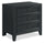 Casa Bedside 3-Drawer Nightstand with USB Port, 27"W x 26.5"H, Wood - Black