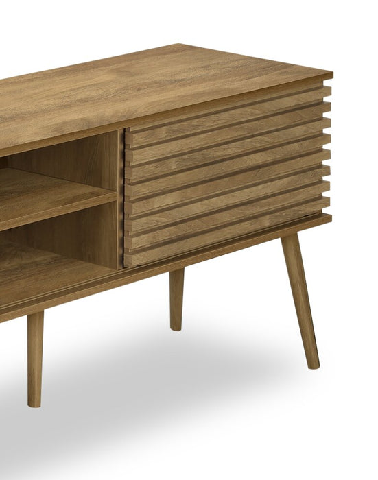 Gemma 72\" Rustic TV Stand with Storage and Cable Management for TVs up to 80\"- Brown