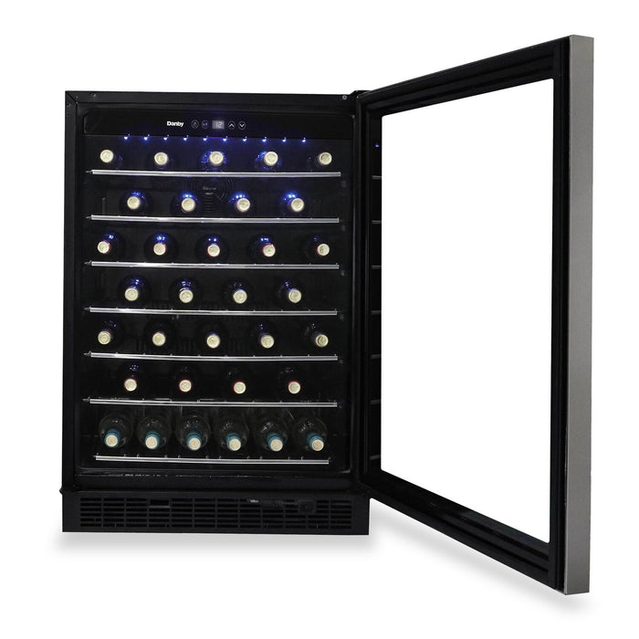 Danby 5.7 Cu. Ft. 60-Bottle Built-In Wine Cooler - Stainless Steel - DWC057A1BSS