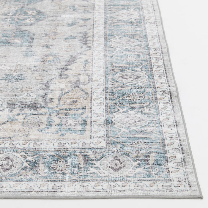 Melis Grey Washable Area Rug - 5’ x 7’