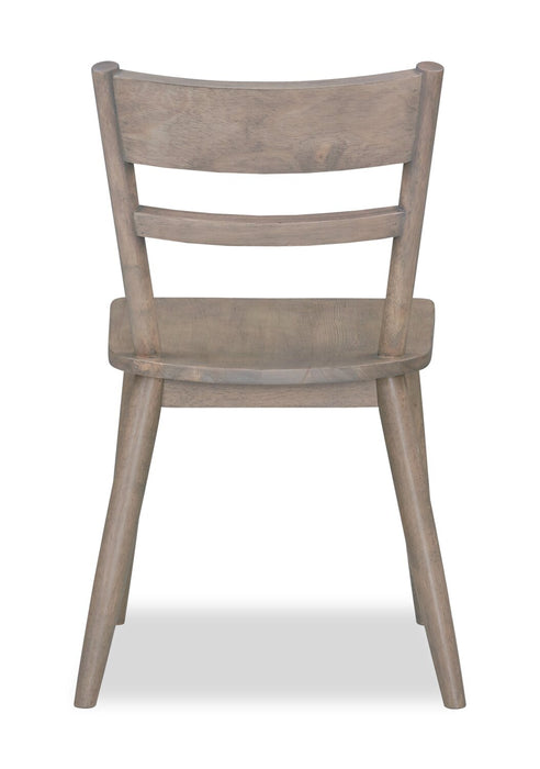 Remi Dining Chair with Curved Ladder-Back - Brown