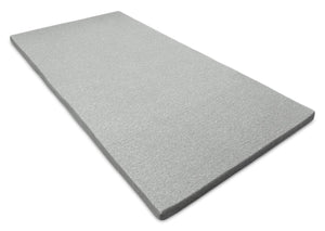 Large Memory Foam Sofa Bed Topper with Removable Zippered Cover