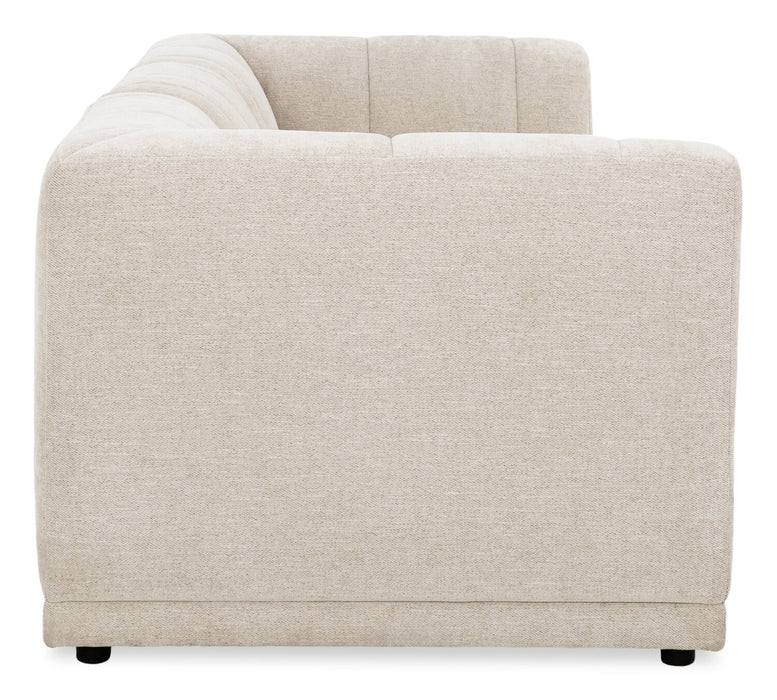 Kort & Co. Oaklyn Modular 109\" Fabric Sofa with Tufted Seat Cushions - Beige