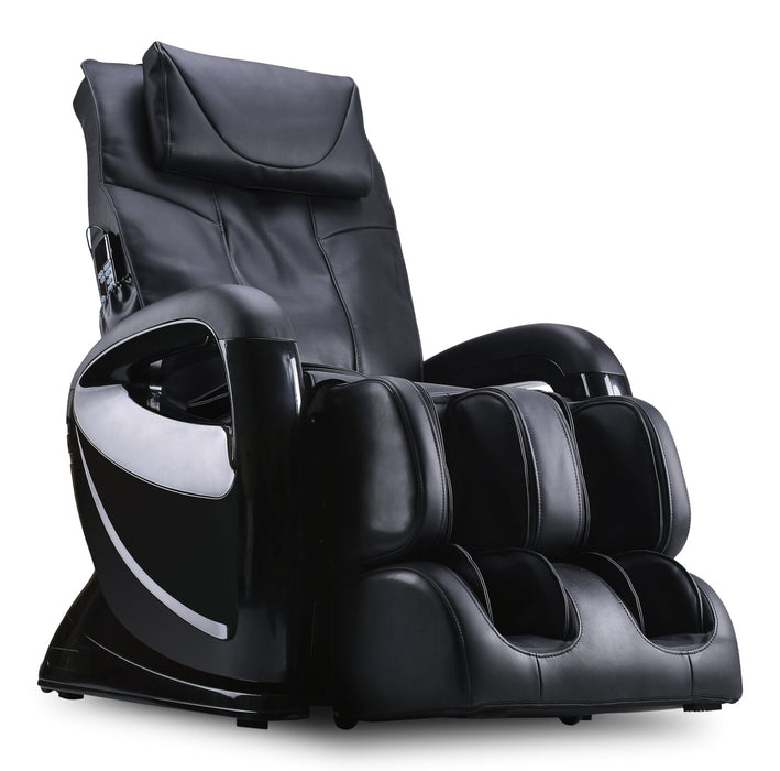 Remedy 48.4\" Faux Leather Reclining Massage Chair - Black