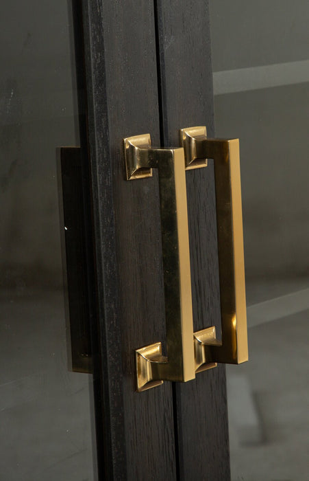 Cresset 84” Modern Solid Wood TV Stand with Storage and Cable Management for TVs up to 90\" - Coffee Bean