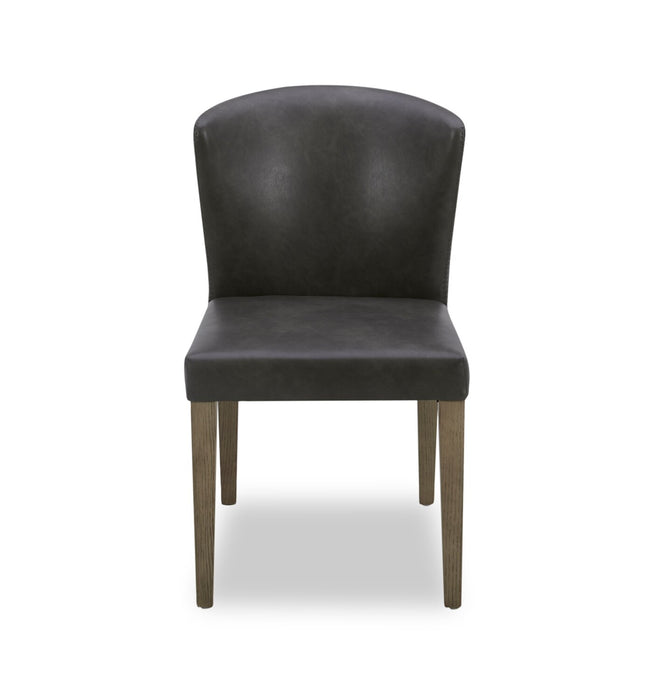 Arlo Dining Chair with Vegan Leather Fabric - Charcoal