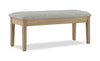 Cove Dining Bench with Cushion Fabric Seat, Lift Top Storage, 46"W - Natural/Grey