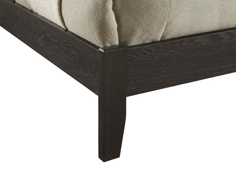 Sable Panel Bed with Headboard & Frame, Dark Grey - King Size