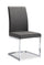 ["Naya Dining Chair, Vegan Leather, Metal – Grey"]
