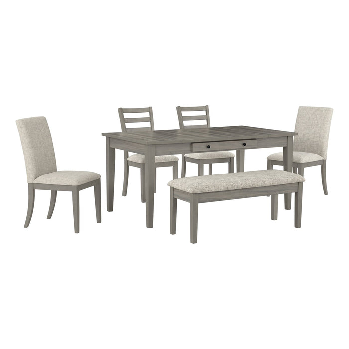 Cove Dining Bench with Cushion Fabric Seat, Lift Top Storage, 46\"W - Grey
