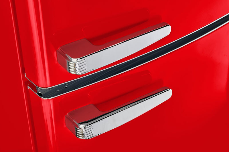 Classic Retro by Unique 24\" 12 Cu. Ft. Bottom-Freezer Refrigerator - Candy Apple Red - UGP-340L AC R