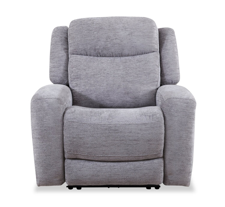 Atlantis 38\" Zero Gravity Fabric Power Reclining Chair with USB Port - Dove Grey