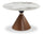 ["Alwin Dining Table with Sintered Stone Top, Hourglass Base with Gold Accent - 47.25##PACKAGEDETAILSquot;W Round - Brown"]