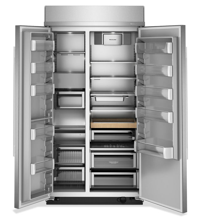Kitchenaid 42\" 25.5 Cu. Ft. Built-In Side-by-Side Refrigerator – Stainless Steel - KBSN742SPS